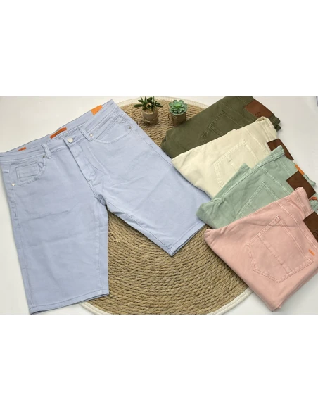Pantalón bermuda tejana licra hombre 