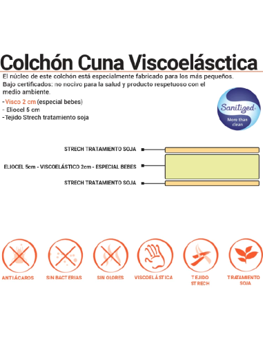 Colchón MAXI cuna viscoelástica [product.brand] 2 - Ropa para Bebé | dyley | 
