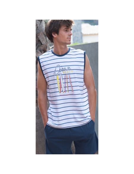 Pijama sin manga hombre 