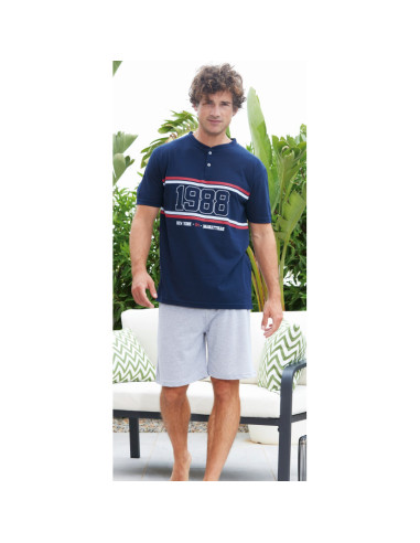 Pijama manga corta talla especial hombre 