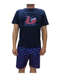 Pijama manga corta taxi hombre 