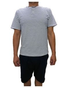 Pijama manga corta algodón hombre 