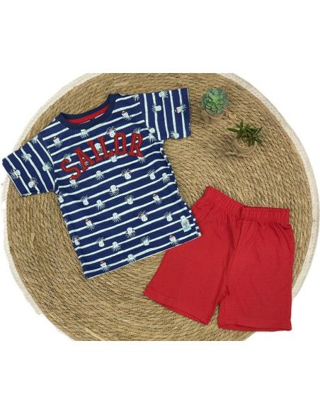 Pijama manga corta verano niño 