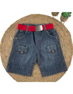 Bermuda tejano bolsillos infantil 