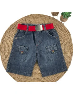 Bermuda tejano bolsillos infantil 