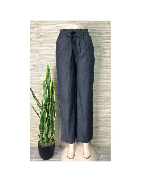 Pantalón efecto tejano mujer 