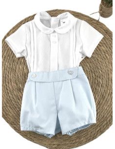 Conjunto manga corta y bermuda bebé niño 