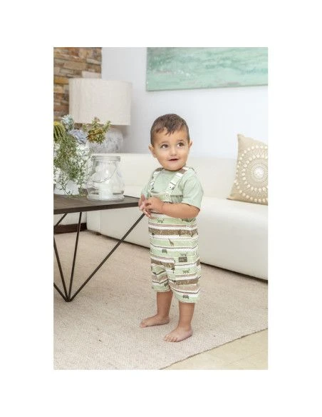 Conjunto peto safari bebé niño 