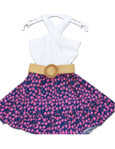 Vestido verano cinturón niña 