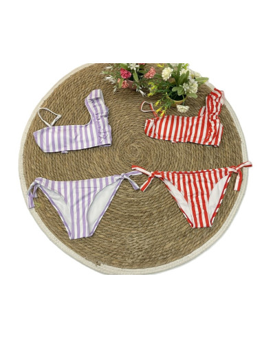 Conjunto bikini rayas niña 