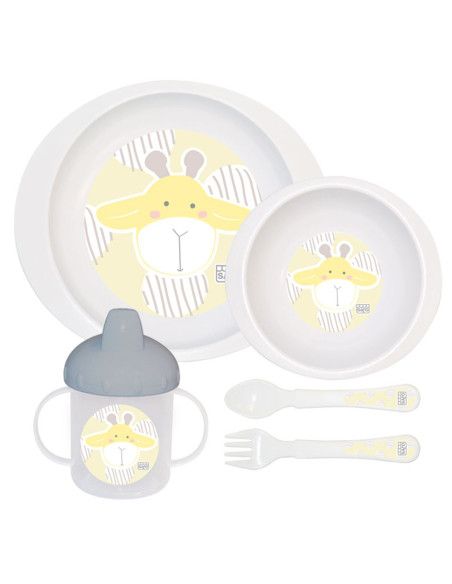 Vajilla 5 piezas para bebé mod. jirafa [product.brand] 1 - Ropa para Bebé | dyley | 