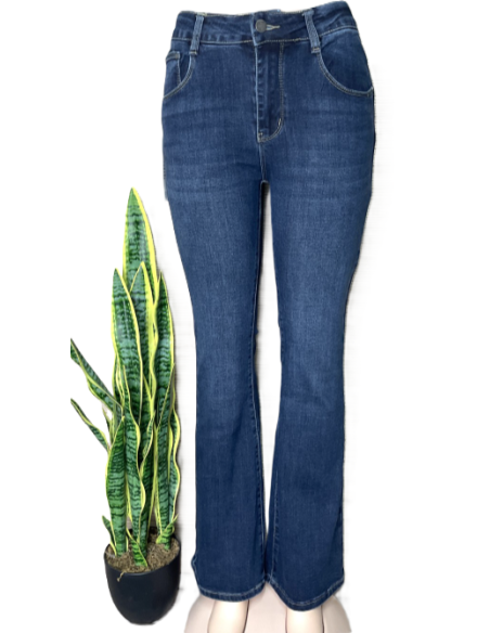 Pantalones tejano campana mujer 
