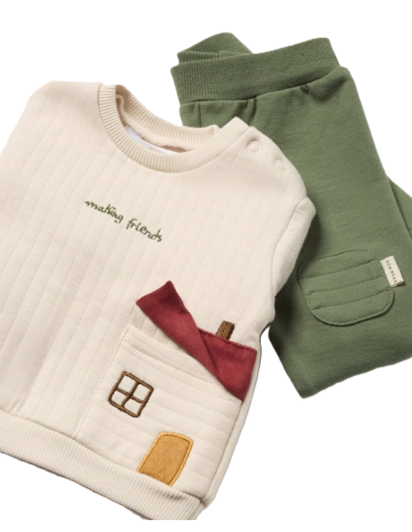 Conjunto polaina 2 piezas bebé niño 