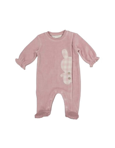Pijama largo terciopelo bebé niña 