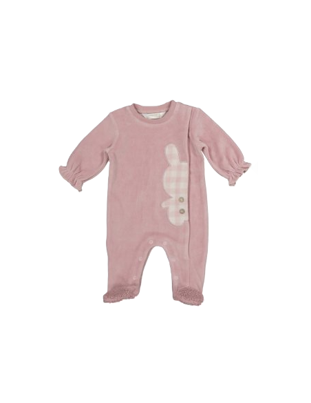 Pijama largo terciopelo bebé niña 