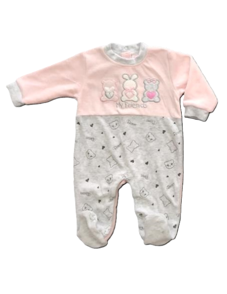 Pijama largo terciopelo bebé niña [product.brand] 1 - Ropa para Bebé | dyley | 