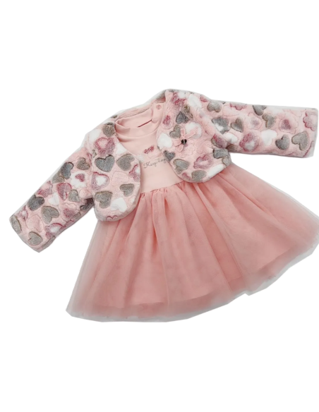 Chaqueta corazones bebé niña 