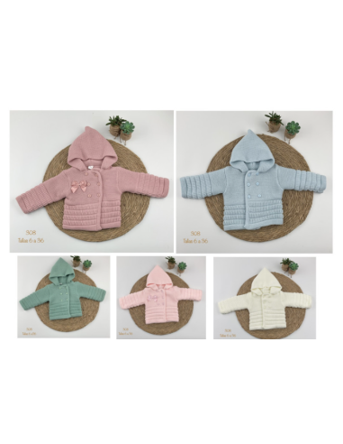 Chaqueta con capucha bebé 