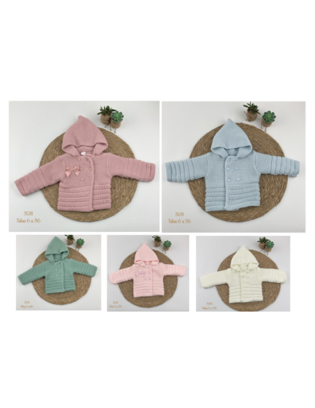 Chaqueta con capucha bebé 