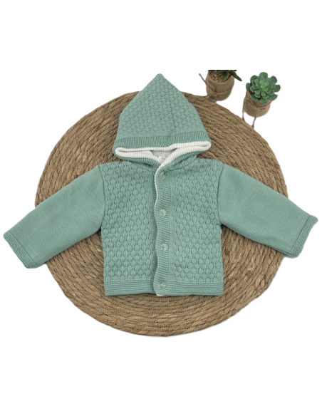 Chaqueta con capucha bebé 