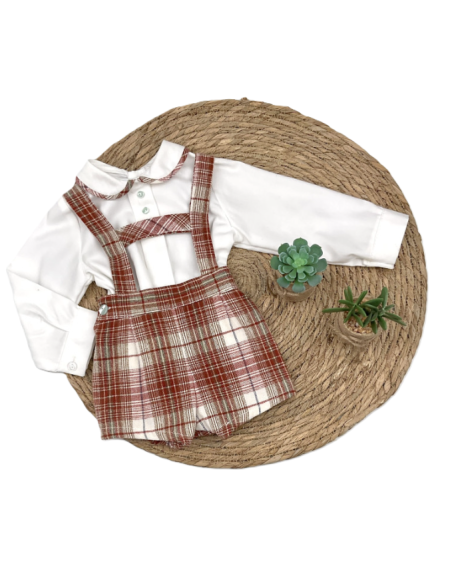 Conjunto pololo tirantes cuadros bebé [product.brand] 1 - Ropa para Bebé | dyley | 