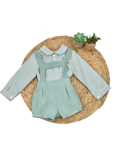 Conjunto camisa y bermuda con tirantes bebé niño [product.brand] 1 - Ropa para Bebé | dyley | 