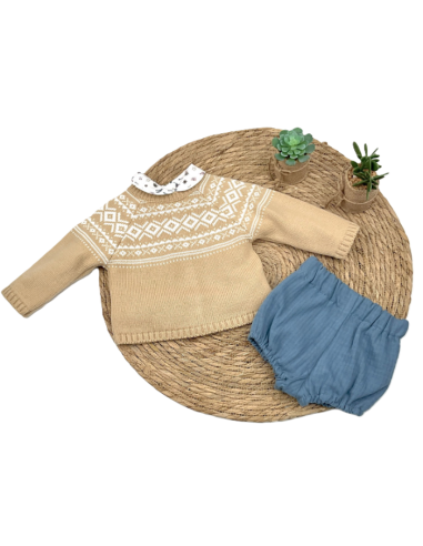 Conjunto de punto para bebé niño 