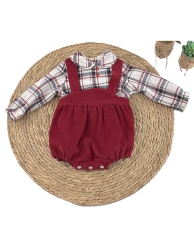 Conjunto pololo manga larga tirantes bebé niño 