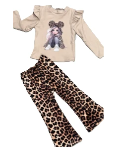 Conjunto dos piezas leopardo niña 