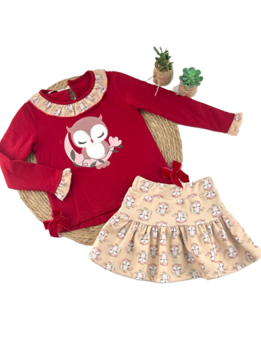Conjunto infantil buho niña 