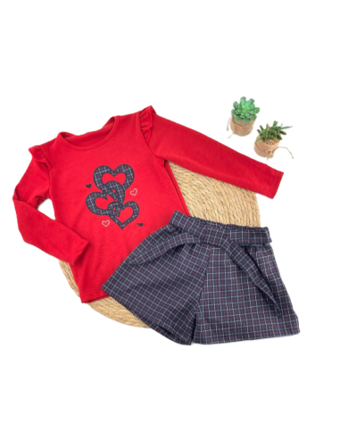 Conjunto short cuadros niña [product.brand] 2 - Ropa para Bebé | dyley | 