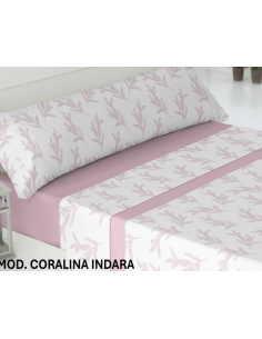 Juego sabanas coralina Modelo INDARA 