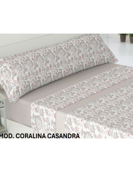 Juego sabanas coralina Modelo CASANDRA 