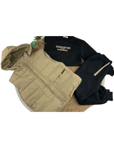 Conjunto 3 piezas sudadera con chaleco para niño [product.brand] 1 - Ropa para Bebé | dyley | 