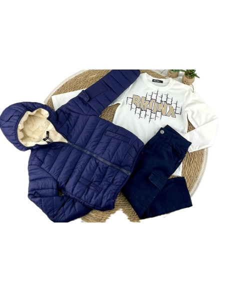 Conjunto 3 piezas felpa de niño 
