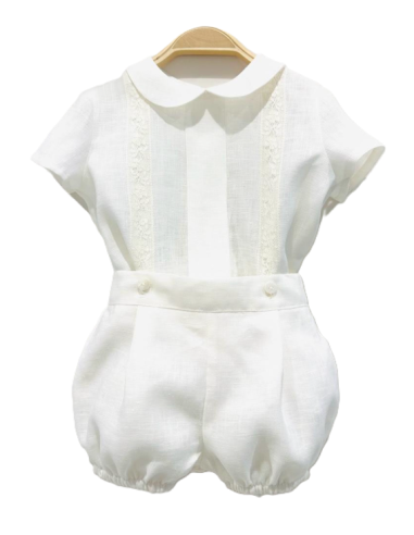 Conjunto de lino ceremonia bebé niño 