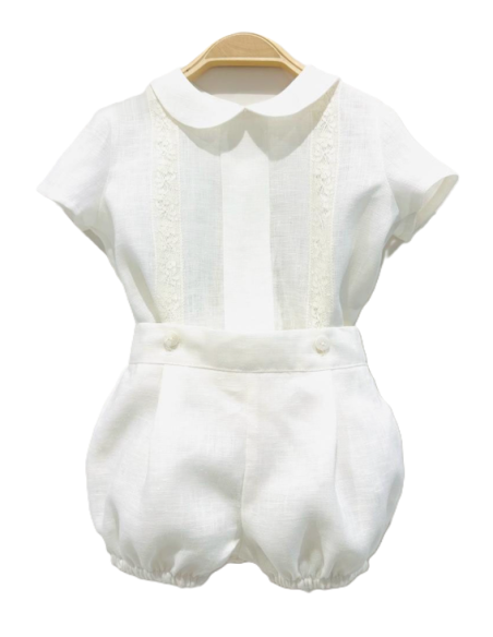 Conjunto de lino ceremonia bebé niño 