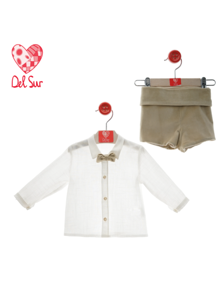 Conjunto de manga larga de ceremonia bebé niño 