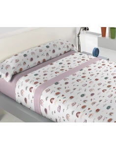 Sabana cama 90cm coralina snail 