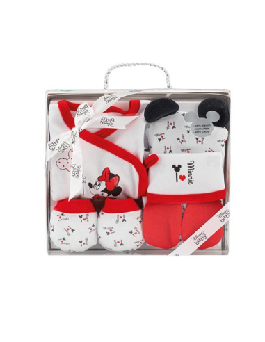 Conjunto 5 piezas polaina Minnie rojo 