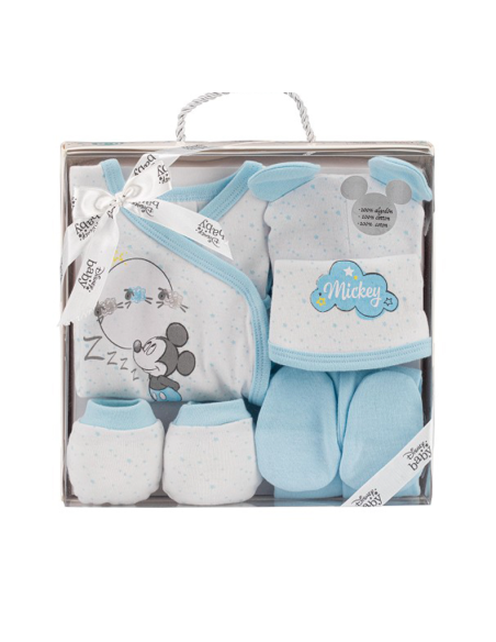 Caja regalo 5 piezas Mickey y Minnie bebé 