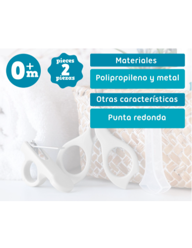 Set 2 piezas manicura recién nacido 