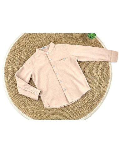 Camisa manga larga cuello mao niño 