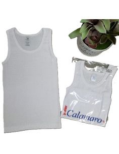 Camiseta tirante canalé niño 