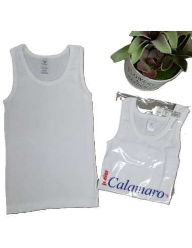 Camiseta tirante canalé niño 