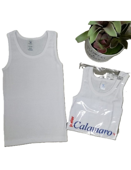 Camiseta tirante canalé niño 