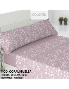 Juego sabanas coralina Modelo ELSA 