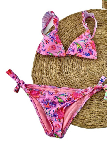 Conjunto bikini flores niña 