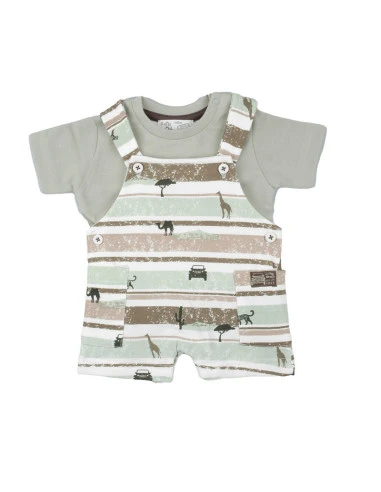 Conjunto peto safari bebé niño 