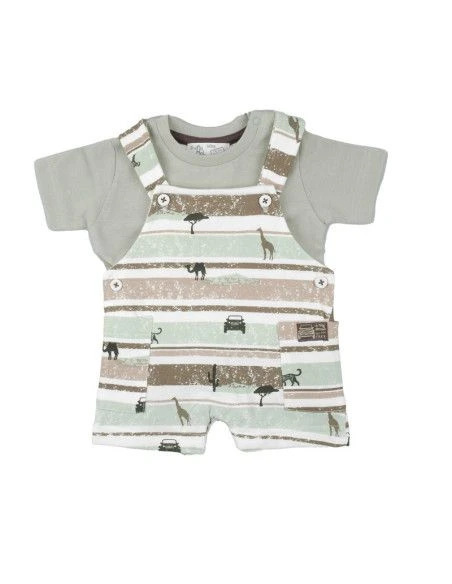 Conjunto peto safari bebé niño 